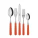 Basic Orange 5-Pc Setting (Dinner Knife, Dinner Fork, Soup Spoon, Salad Fork, Teaspoon)