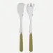 Basic Sage Green Salad Cutlery Set 10.25"