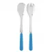 Basic Cerulean Blue 2-Pc Salad Serving Set 10.25" (Fork, Spoon)