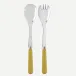 Basic Yellow Corn Salad Cutlery Set 10.25"