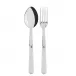 Basic White 2-Pc Serving Set 10.25" (Fork, Spoon)