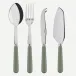 Basic Asparagus Set Of 4 Serving Pieces (Serving Spoon, Serving Fork, Cheese Knife Large, Tart Slicer)