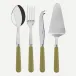 Basic Sage Green Set Of 4 Serving Pieces (Serving Spoon, Serving Fork, Cheese Knife Large, Tart Slicer)