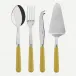 Basic Yellow Corn Set Of 4 Serving Pieces (Serving Spoon, Serving Fork, Cheese Knife Large, Tart Slicer)