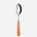 White Dots Orange Soup Spoon 8.5"