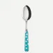 White Dots Turquoise Soup Spoon 8.5"