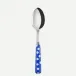 White Dots Lapis Blue Soup Spoon 8.5"