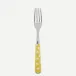 White Dots Yellow Dinner Fork 8.5"