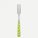 White Dots Lime Dinner Fork 8.5"