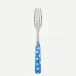 White Dots Light Blue Dinner Fork 8.5"