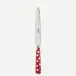 White Dots Red Dinner Knife 9.25"