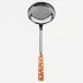 White Dots Orange Ladle 10.5"