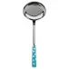 White Dots Turquoise Ladle 10.5"