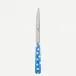 White Dots Light Blue Steak Knife 9"