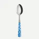 White Dots Light Blue Dessert Spoon 7.5"