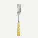 White Dots Yellow Salad Fork 7.5"