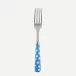 White Dots Light Blue Salad Fork 7.5"