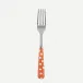 White Dots Orange Salad Fork 7.5"