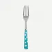 White Dots Turquoise Salad Fork 7.5"