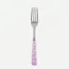 White Dots Pink Salad Fork 7.5"