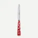 White Dots Red Dessert Knife 8"