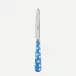 White Dots Light Blue Dessert Knife 8"