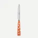 White Dots Orange Dessert Knife 8"