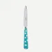 White Dots Turquoise Dessert Knife 8"