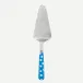 White Dots Light Blue Tart Slicer 10"