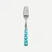 White Dots Turquoise Cake Fork 6.5"