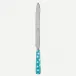 White Dots Turquoise Bread Knife 11"