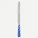 White Dots Lapis Blue Bread Knife 11"