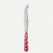 White Dots Red Large Cheese Knife 9.5"