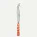 White Dots Orange Large Cheese Knife 9.5"