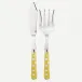 White Dots Yellow 2-Pc Fish Serving Set 11" (Knife, Fork)