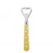 White Dots Yellow Bottle Opener 6.25"