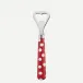 White Dots Red Bottle Opener 6.25"