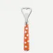 White Dots Orange Bottle Opener 6.25"