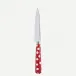 White Dots Red Kitchen Knife 8.25"