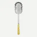 White Dots Yellow Spaghetti Spoon 10.5"