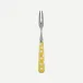 White Dots Yellow Cocktail Fork 5.75"