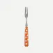 White Dots Orange Cocktail Fork 5.75"