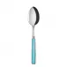 White Stripe Turquoise Soup Spoon 8.5"