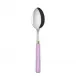 White Stripe Pink Soup Spoon 8.5"