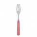 White Stripe Red Dinner Fork 8.5"