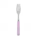 White Stripe Pink Dinner Fork 8.5"