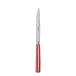 White Stripe Red Steak Knife 9"