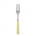 White Stripe Yellow Salad Fork 7.5"