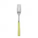 White Stripe Lime Salad Fork 7.5"