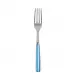 White Stripe Light Blue Salad Fork 7.5"